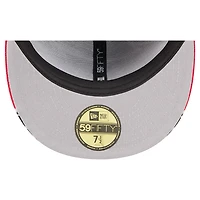 Casquette ajustée New Era Chicago Bulls Break 59FIFTY noire/rouge pour homme