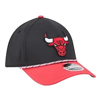 Casquette New Era Flex 39THIRTY noire et rouge Chicago Bulls pour homme