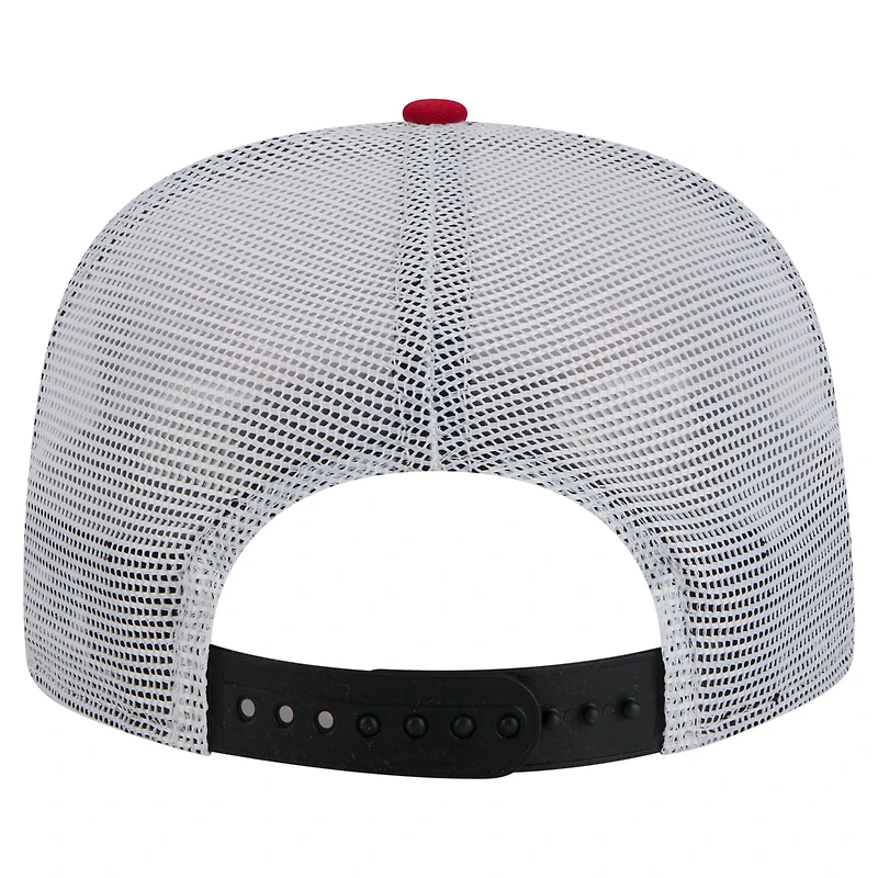 Men's New Era Black/Red Chicago Bulls Throwback Dye Golfer Snapback Hat