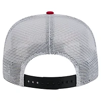 Men's New Era Black/Red Chicago Bulls Throwback Dye Golfer Snapback Hat