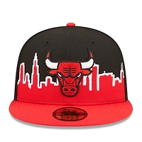 Casquette ajustée 59FIFTY Tip Off des Chicago Bulls New Era pour homme - Noir/rouge