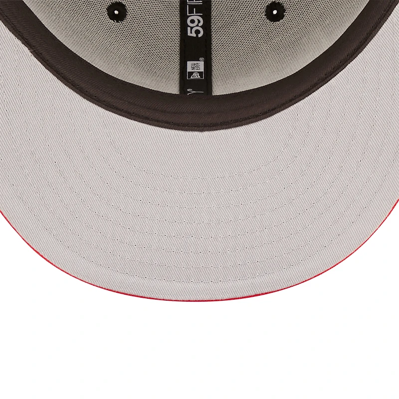 Casquette ajustée 59FIFTY Tip Off des Chicago Bulls New Era pour homme - Noir/rouge