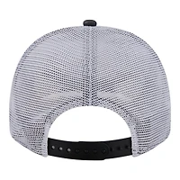 Casquette ajustable New Era 9FIFTY Chicago Bulls noire et blanche à dos en maille lavée pour homme