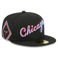 Casquette ajustée New Era Chicago Bulls City Edition 2025/26 pour homme, noire