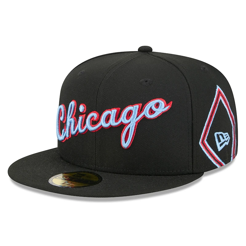 Casquette ajustée New Era Chicago Bulls City Edition 2025/26 pour homme, noire