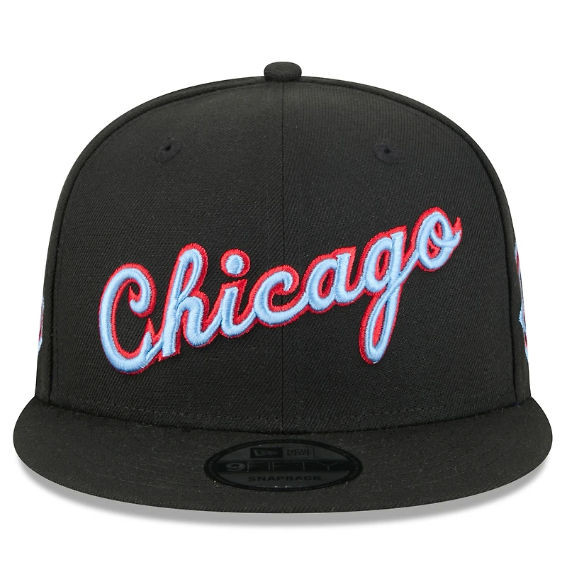 Men's New Era Black Chicago Bulls 2025/26 City Edition 9FIFTY Snapback Hat