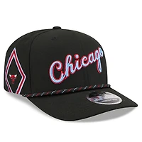Casquette ajustable New Era Chicago Bulls City Edition 2025/26 pour homme, noire, modèle 9SEVENTY