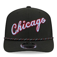 Casquette ajustable New Era Chicago Bulls City Edition 2025/26 pour homme, noire, modèle 9SEVENTY