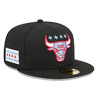Men's New Era Black Chicago Bulls 2025/26 City Edition Alternate 59FIFTY Fitted Hat
