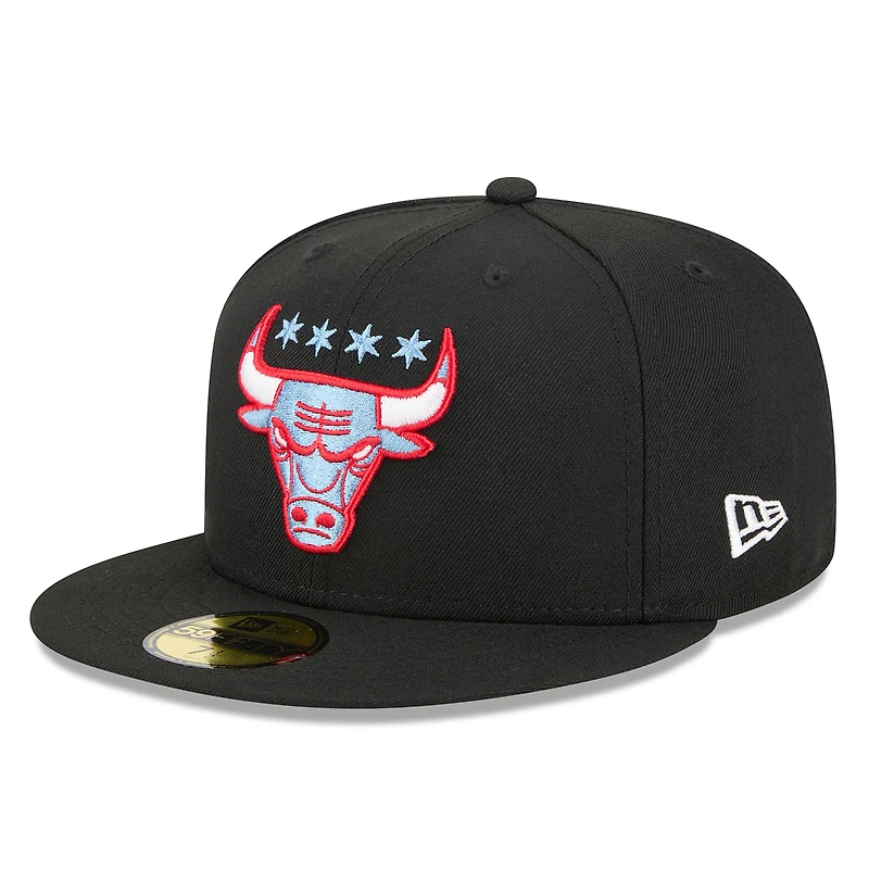 Men's New Era Black Chicago Bulls 2025/26 City Edition Alternate 59FIFTY Fitted Hat