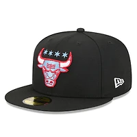 Men's New Era Black Chicago Bulls 2025/26 City Edition Alternate 59FIFTY Fitted Hat
