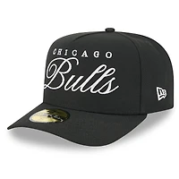 Casquette ajustée A-Frame 59FIFTY noire New Era pour homme, Chicago Bulls, draft NBA 2025