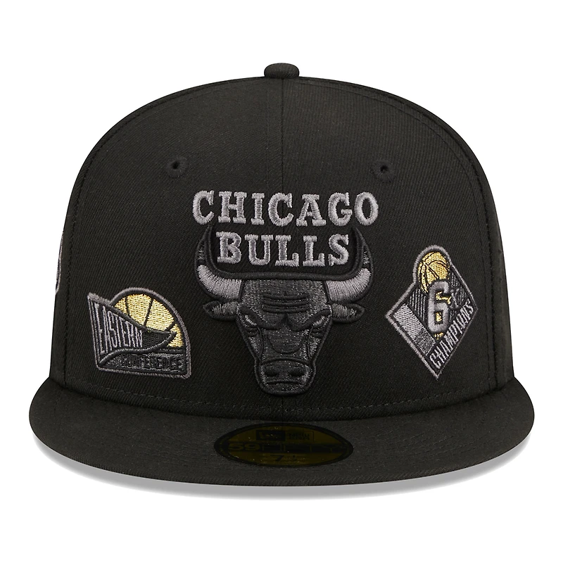 Men's New Era  Black Chicago Bulls 59FIFTY Fitted Hat