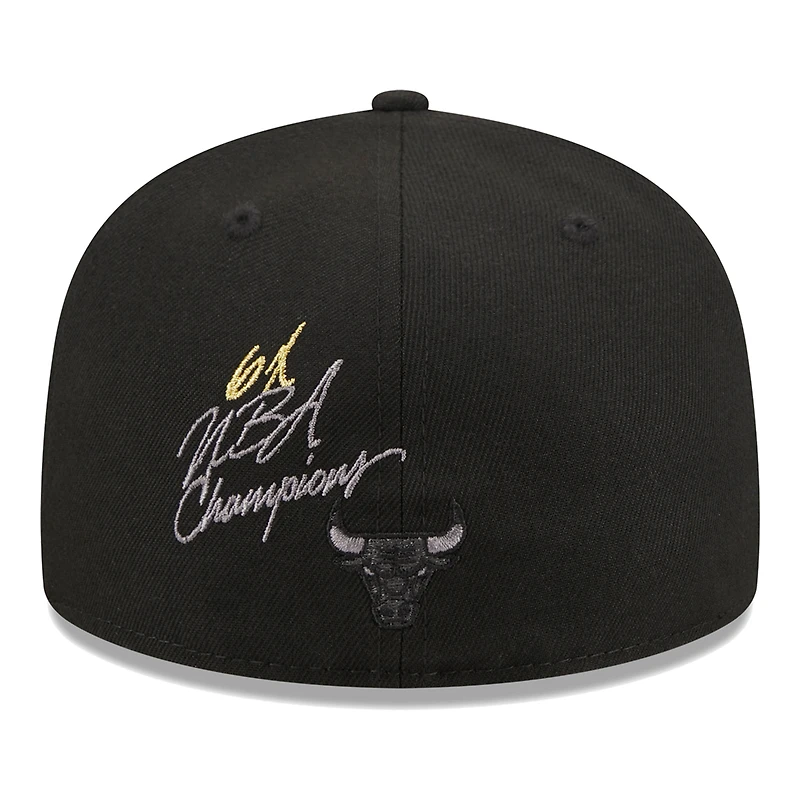 Men's New Era  Black Chicago Bulls 59FIFTY Fitted Hat