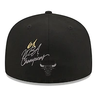 Men's New Era  Black Chicago Bulls 59FIFTY Fitted Hat