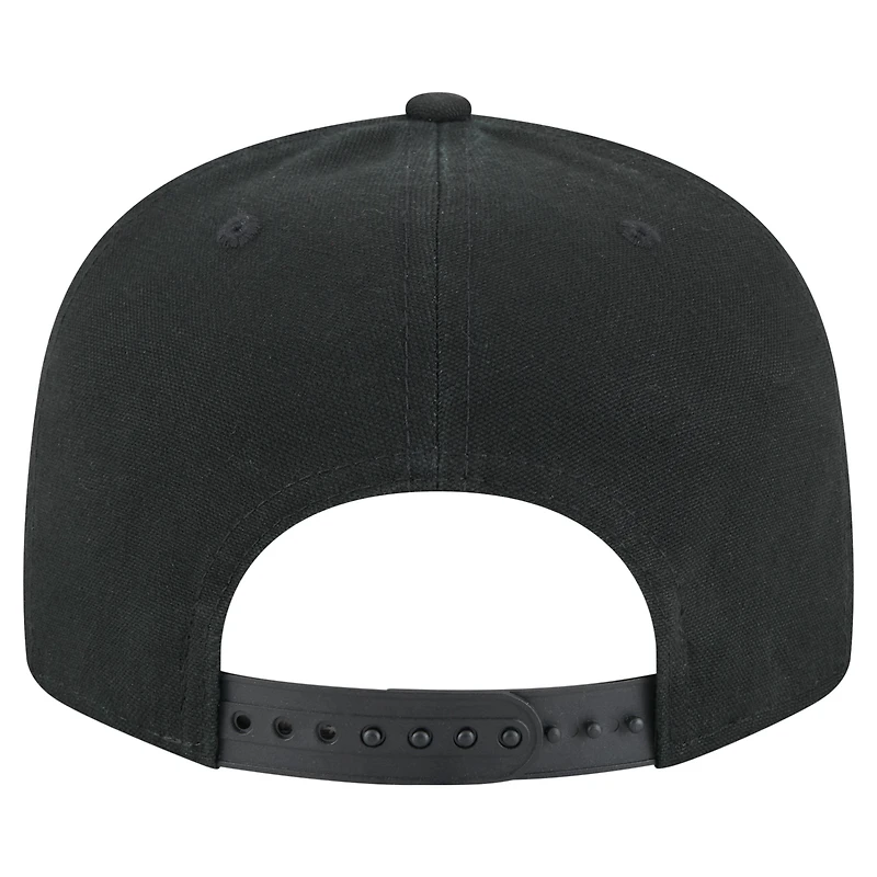 Casquette New Era noire à panneau fendu Chicago Bulls Adventure Canvas 9FIFTY Snapback pour homme