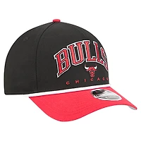 Casquette ajustable New Era noire Chicago Bulls Bold Arch COOLERA 9FORTY A-Frame M-Crown pour homme