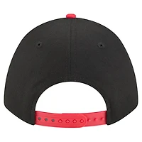 Men's New Era  Black Chicago Bulls Bold Arch COOLERA 9FORTY A-Frame M-Crown Adjustable Hat