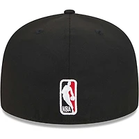 Men's New Era Black Chicago Bulls Checkerboard UV 59FIFTY Fitted Hat