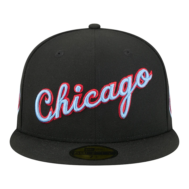 Casquette ajustée New Era 59FIFTY Chicago Bulls City Edition noire pour homme