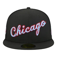 Casquette ajustée New Era 59FIFTY Chicago Bulls City Edition noire pour homme
