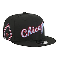 Men's New Era  Black Chicago Bulls City Edition 9FIFTY Snapback Hat