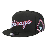 Men's New Era  Black Chicago Bulls City Edition 9FIFTY Snapback Hat