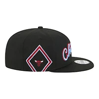 Casquette snapback New Era 9FIFTY City Edition Chicago Bulls noire pour homme
