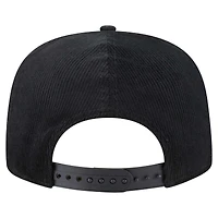 Casquette de golf à visière snapback Chicago Bulls en velours côtelé noir New Era pour homme