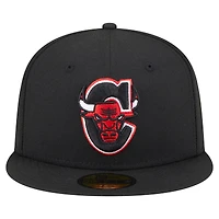 Men's New Era  Black Chicago Bulls Deceptor 59FIFTY Fitted Hat