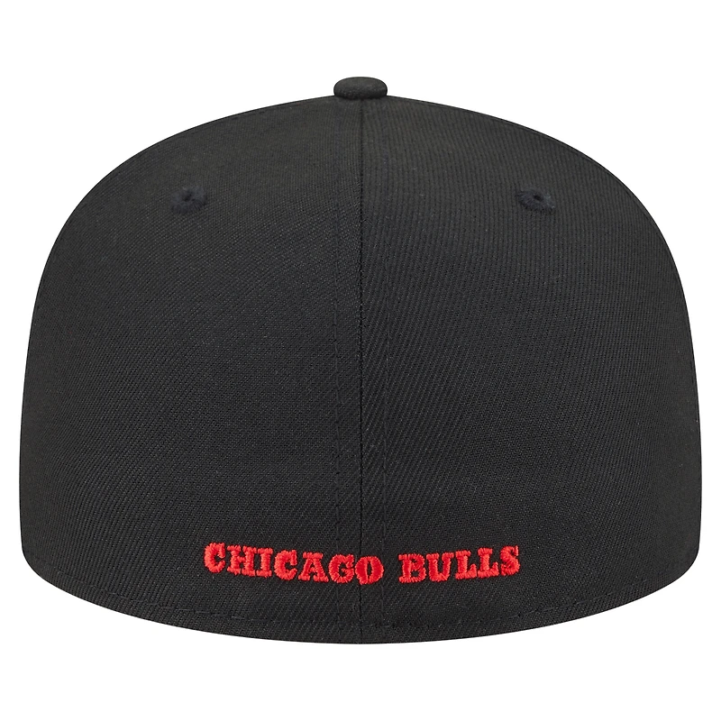 Men's New Era  Black Chicago Bulls Deceptor 59FIFTY Fitted Hat