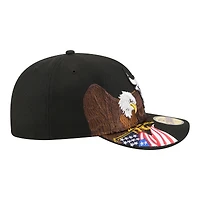 Men's New Era Black Chicago Bulls Freedom Pre-Curved 59FIFTY Fitted Hat