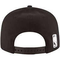 Casquette snapback New Era 9FIFTY noire pour homme, couleur officielle des Chicago Bulls