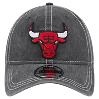 Casquette ajustable 9TWENTY teintée pigmentée noire Chicago Bulls New Era pour homme