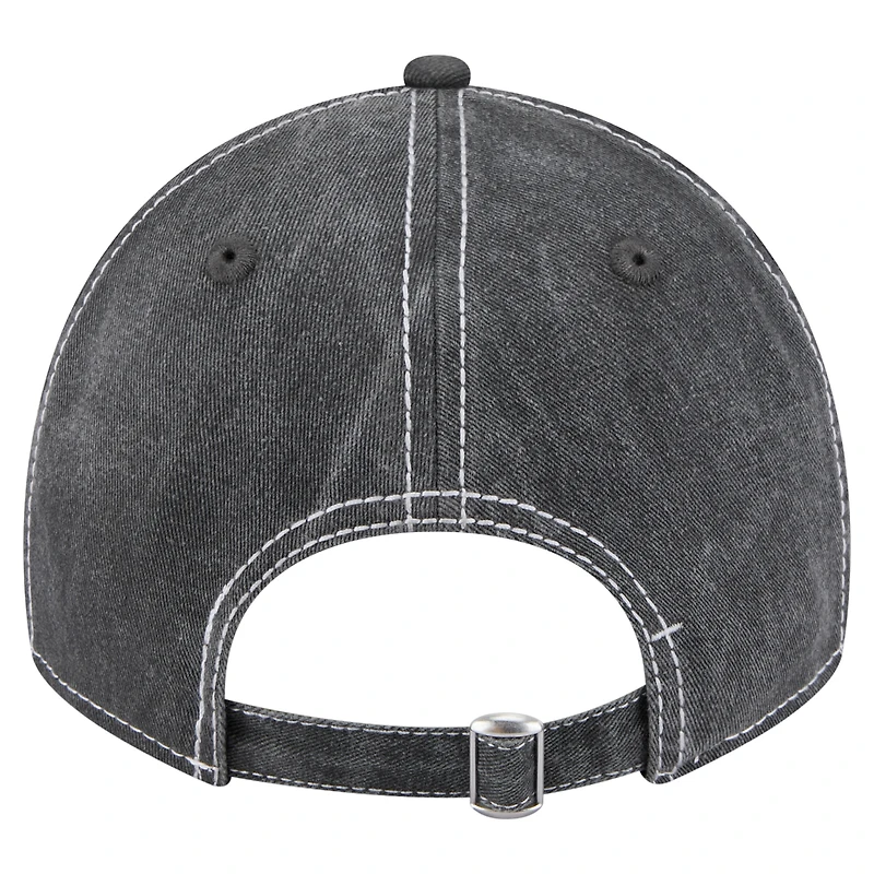 Casquette ajustable 9TWENTY teintée pigmentée noire Chicago Bulls New Era pour homme