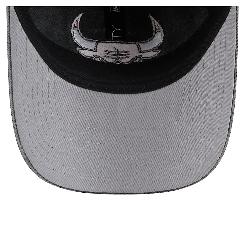 Casquette ajustable 9TWENTY teintée pigmentée noire Chicago Bulls New Era pour homme