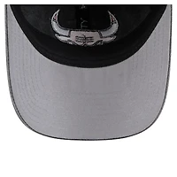 Casquette ajustable 9TWENTY teintée pigmentée noire Chicago Bulls New Era pour homme