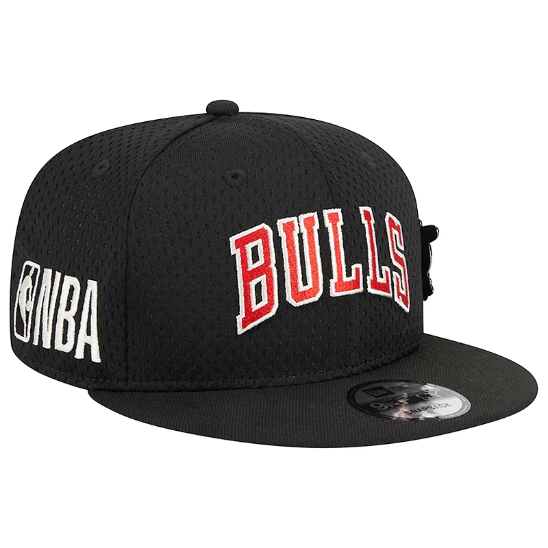 Casquette Snapback 9FIFTY Post-Up Pin Mesh Chicago Bulls noire New Era pour homme