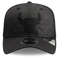 Men's New Era  Black Chicago Bulls Quilted Nylon 9SEVENTY Trucker Adjustable Hat