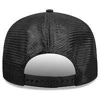 Men's New Era  Black Chicago Bulls Quilted Nylon 9SEVENTY Trucker Adjustable Hat
