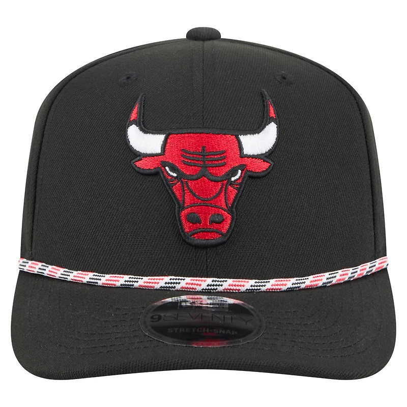 Casquette ajustable New Era Chicago Bulls 9SEVENTY noire pour homme