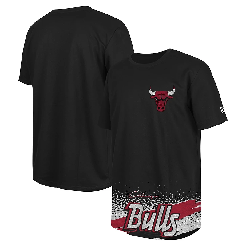 T-shirt de sport classique Chicago Bulls New Era pour homme, noir