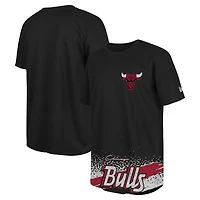 T-shirt de sport classique Chicago Bulls New Era pour homme, noir