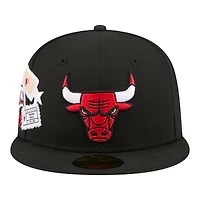 Men's New Era  Black Chicago Bulls Team Collage 59FIFTY Fitted Hat