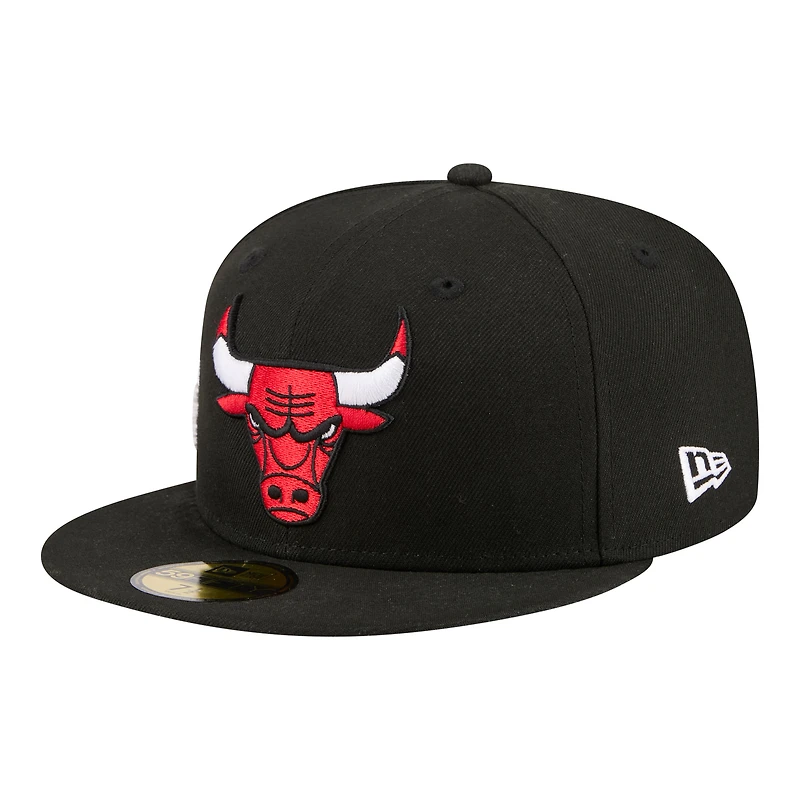 Men's New Era Black Chicago Bulls Team Collage 59FIFTY Fitted Hat