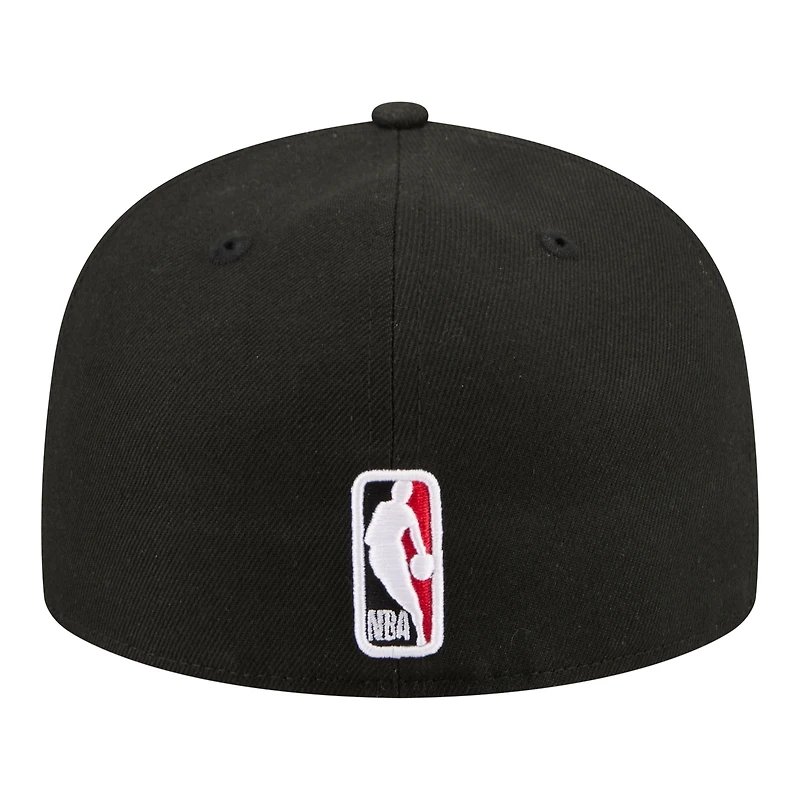 Men's New Era Black Chicago Bulls Team Collage 59FIFTY Fitted Hat