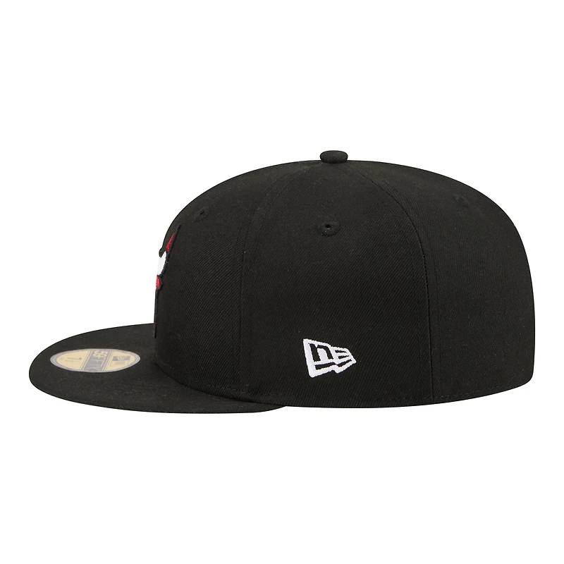 Men's New Era Black Chicago Bulls Team Collage 59FIFTY Fitted Hat