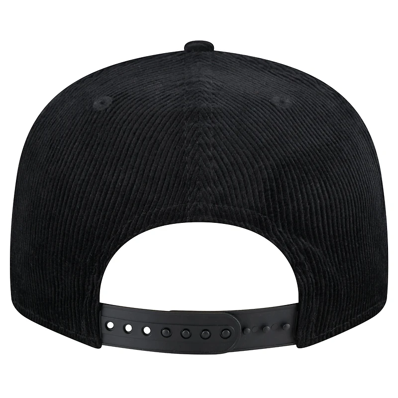 Casquette snapback 9FIFTY en velours côtelé noir Chicago Bulls de New Era pour homme
