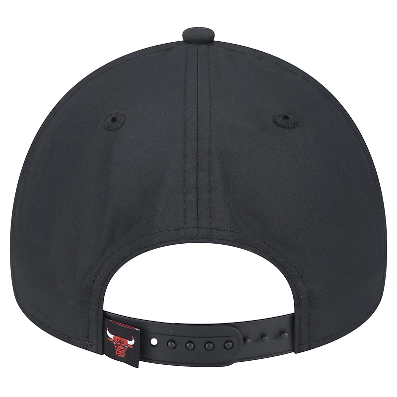 Men's New Era Black Chicago Bulls Throwback Gradient A-Frame 9FORTY Adjustable Hat
