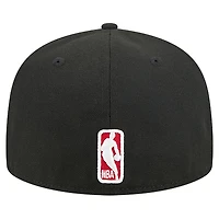 Casquette ajustée New Era noire Chicago Bulls Tri-Hit 59Fifty pour homme